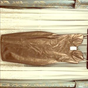 Bronze metallic dress